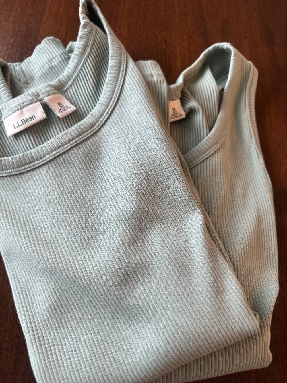 LLBean Layering Tank in Sage Green, Size M